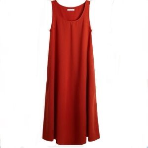 NWT Oak + Fort Tank Midi Dress With Pockets